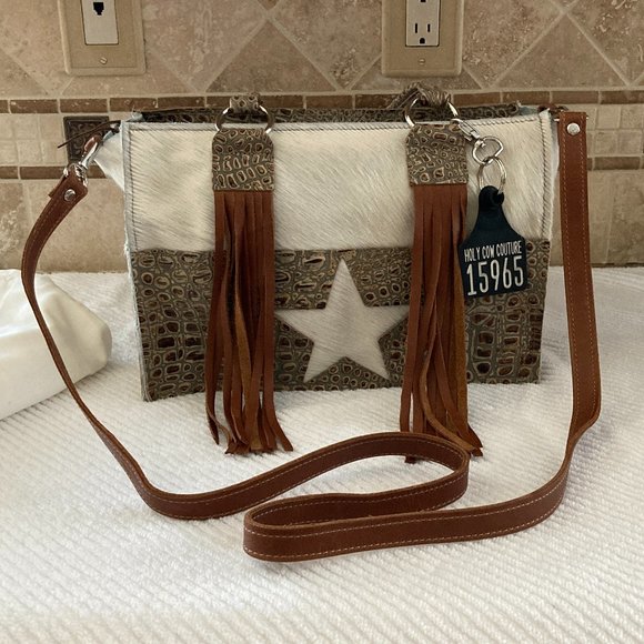 Holy Cow Couture Handbag Hair on Cowhide NWOT - Picture 2 of 12